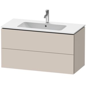 Duravit L-Cube Waschtisch-Unterschrank LC624209191 102 x 48,1 cm, taupe matt, 2 Schubkästen, wandhängend