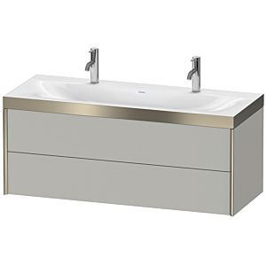 Duravit XViu Waschtisch-Unterschrank XV4618OB107P 120x48cm, 2 Schubkästen, champagner matt, Rahmen P, betongrau matt