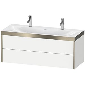 Duravit XViu Waschtisch-Unterschrank XV4618OB118P 120x48cm, 2 Schubkästen, champagner matt, Rahmen P, weiß matt