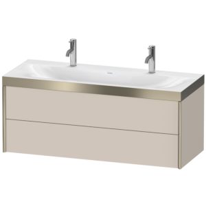 XViu Duravit vasque XV4618OB191P 120x48cm, 2 tiroirs, champagne mat, Cadres P, taupe mat