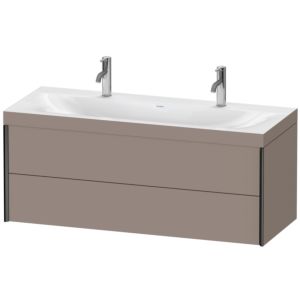 XViu Duravit vasque XV4618OB243C 120x48cm, 2 tiroirs, noir mat, Cadres C, basalte mat