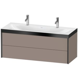Duravit XViu vanity unit XV4618OB243P 120x48cm, 2 drawers, matt black, Rahmen P, matt basalt