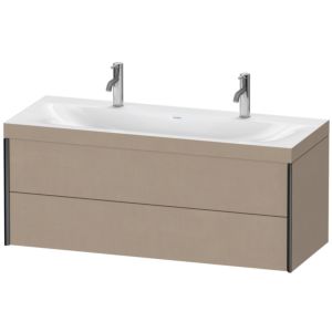 XViu Duravit vasque XV4618OB275C 120x48cm, 2 tiroirs, noir mat, Cadres C, lin