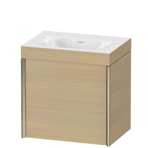 Duravit XViu vanity unit XV4631NB171C 45x33.3cm, 2000 door, right, without tap hole, matt champagne, Rahmen C, Mediterranean oak