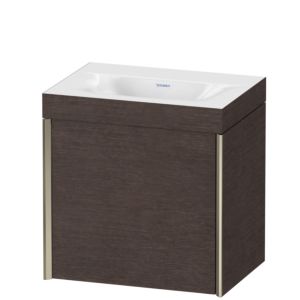 Duravit XViu vanity unit XV4631NB172C 45x33.3cm, 2000 door, right, without tap hole, matt champagne, Rahmen C, brushed dark oak