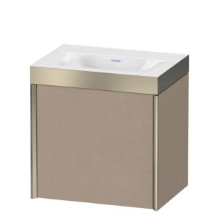 XViu Duravit vasque XV4631NB172P 45x33,3cm, 2000 , droite, sans trou pour robinet, champagne mat, Cadres P, chêne foncé brossé
