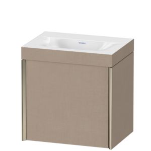 Duravit XViu Waschtisch-Unterschrank XV4631NB175C 45x33,3cm, 1 Tür, rechts, ohne Hahnloch, champagner matt, Rahmen C, leinen