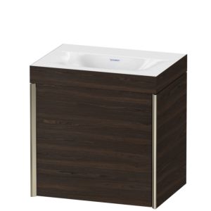 XViu Duravit vasque XV4630NB169C 45x33,3cm, 2000 , gauche, sans trou pour robinet, champagne mat, Cadres C, noyer brossé