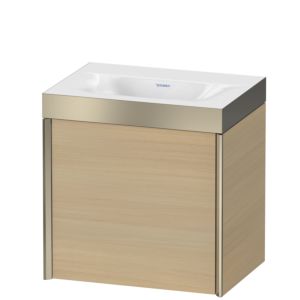 XViu Duravit vasque XV4630NB171P 45x33,3cm, 2000 , gauche, sans trou pour robinet, champagne mat, Cadres P, chêne méditerranéen