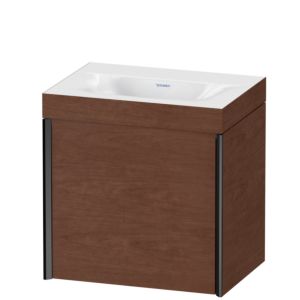 Duravit XViu vanity unit XV4630NB213C 45x33.3cm, 2000 door, left, without tap hole, matt black, Rahmen C, American walnut