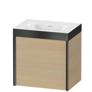XViu Duravit vasque XV4630NB271P 45x33,3cm, 2000 , gauche, sans trou pour robinet, noir mat, Cadres P, chêne méditerranéen
