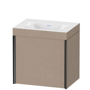 Duravit XViu vanity unit XV4630NB275C 45x33.3cm, 2000 door, left, without tap hole, matt black, Rahmen C, linen