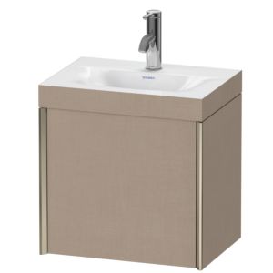 Duravit XViu vanity unit XV4630OB175C 45x33.3cm, 2000 door, left, 2000 tap hole, matt champagne, Rahmen C, linen