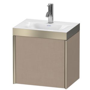 Duravit XViu Waschtisch-Unterschrank XV4630OB175P 45x33,3cm, 1 Tür, links, 1 Hahnloch, champagner matt, Rahmen P, leinen