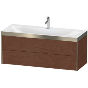 XViu Duravit vasque XV4617OB113P 120x48cm, 2 tiroirs, 2000 , champagne mat, Cadres P, noyer américain