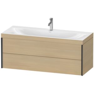 XViu Duravit vasque XV4617OB271C 120x48cm, 2 tiroirs, 2000 , noir mat, Cadres C, chêne méditerranéen