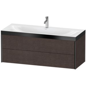 XViu Duravit vasque XV4617OB272P 120x48cm, 2 tiroirs, 2000 , noir mat, Cadres P, chêne foncé brossé