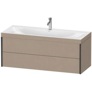 XViu Duravit vasque XV4617OB275C 120x48cm, 2 tiroirs, 2000 , noir mat, Cadres C, lin
