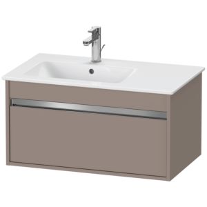 Duravit Ketho vanity unit KT641904343 80 x 47.5 cm, basalt matt, 2000 pull-out, wall-hung