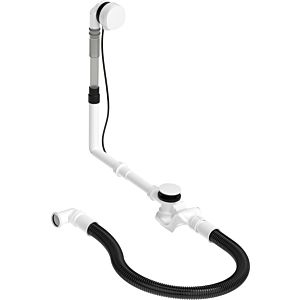 Duravit Ensemble de vidage/trop-plein 792219000000000 d= 5,2 cm, longueur de câble Bowden 70 cm, avec remplissage de baignoire, blanc