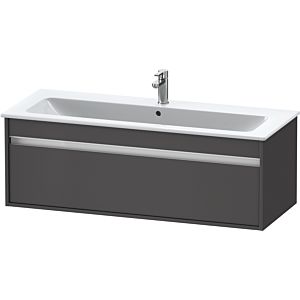 Duravit Ketho vanity unit KT642104949 120 x 47.5 cm, matt graphite, 2000 pull-out, wall-hung