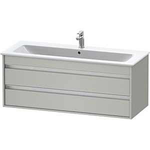 Ketho Duravit vasque KT643100707 120 x 47,5 cm, gris béton mat, 2 tiroirs, suspendu