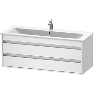 Duravit Ketho Waschtisch-Unterschrank KT643101818 120 x 47,5 cm, weiß matt, 2 Schubkästen, wandhängend