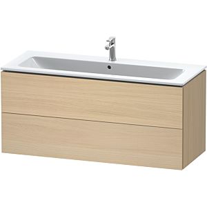 Duravit L-Cube Waschtischunterbau LC624307171 Mediterrane Eiche, 122x55x48,1cm, 2 Schubladen