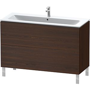 Duravit L-Cube Waschtisch-Unterschrank LC662806969 122 x 48,1 cm, nussbaum gebürstet, 2 Auszüge, stehend