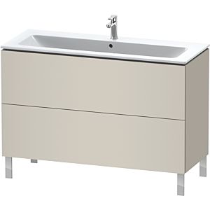 Duravit L-Cube vanity unit LC662809191 122 x 48, match2 cm, matt taupe, 2 2000