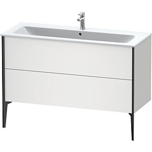 Duravit XViu vanity unit XV44840B218 121 x 59.4 x 48 cm, matt white, 2 pull-outs, standing, matt black