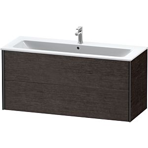 XViu Duravit vasque XV41280B272 121 x 56 x 48 cm, chêne foncé brossé, 2 tiroirs, suspendu, noir mat