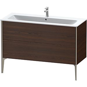 Duravit XViu Waschtisch-Unterschrank XV44840B169 121 x 59,4 x 48 cm, nussbaum gebürstet, 2 Auszüge, stehend, champagner matt