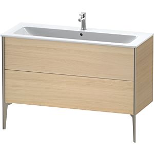 XViu Duravit vasque XV44840B171 121 x 59,4 x 48 cm, chêne méditerranéen, 2 coulissants, debout, champagne mat