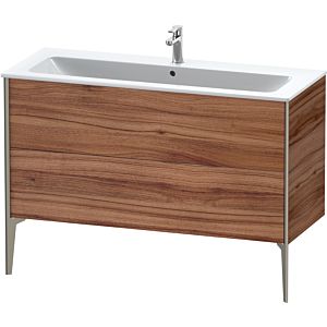 Duravit XViu Waschtisch-Unterschrank XV44840B179 121 x 59,4 x 48 cm, nussbaum natur, 2 Auszüge, stehend, champagner matt