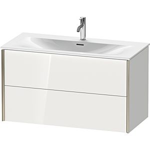 Duravit XViu Waschtisch-Unterschrank XV41350B235 101 x 55,7 x 48 cm, Eiche terra, 2 Schubkästen, schwarz matt