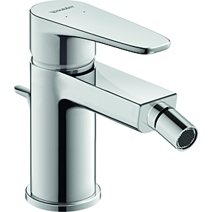 Duravit B.1 Bidetarmatur B12400001010 chrom, mit Ablaufgarnitur, Ausladung 127mm