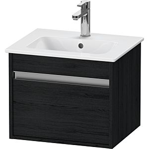 Duravit Ketho Waschtisch-Unterschrank KT640401616 50x41,2x41cm, 1 Auszug, wandhängend, Eiche schwarz