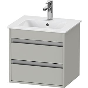 Ketho Duravit vasque KT644400707 50x41,2x48cm, 2 tiroirs, suspendu, gris béton mat