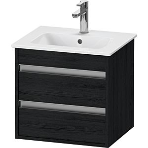 Duravit Ketho meuble sous-vasque KT644401616 50x41,2x48cm, 2 tiroirs, Eiche schwarz