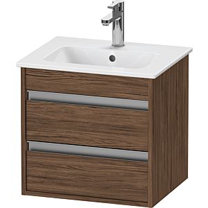 Duravit Ketho Waschtisch-Unterschrank KT644402121 50x41,2x48cm, 2 Schubkästen, wandhängend, nussbaum dunkel