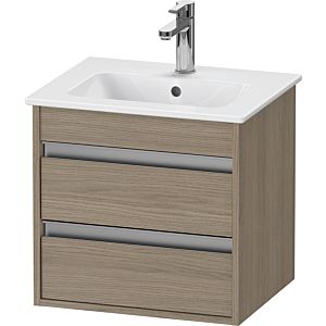 Ketho Duravit vasque KT644403535 50x41,2x48cm, 2 tiroirs, suspendu, chêne terra