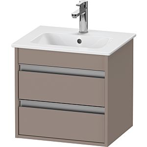 Duravit Ketho Waschtisch-Unterschrank KT644404343 50x41,2x48cm, 2 Schubkästen, wandhängend, basalt matt