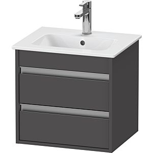 Ketho Duravit vasque KT644404949 50x41,2x48cm, 2 tiroirs, suspendu, graphite mat