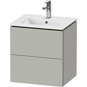 Duravit L-Cube Waschtisch-Unterschrank LC621800707 52x39,1x55cm, 2 Schubkästen, wandhängend, betongrau matt