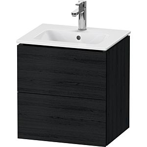 Duravit L-Cube Waschtisch-Unterschrank LC621801616 52x39,1x55cm, 2 Schubkästen, wandhängend, Eiche schwarz
