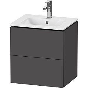 Duravit L-Cube Waschtisch-Unterschrank LC621804949 52x39,1x55cm, 2 Schubkästen, wandhängend, graphit matt