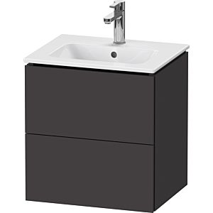 Duravit L-Cube Waschtisch-Unterschrank LC621808080 52x39,1x55cm, 2 Schubkästen, wandhängend, graphit supermatt