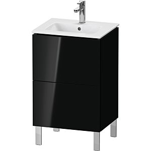 Duravit L-Cube Waschtisch-Unterschrank LC667104040 52x42,1x70,4cm, 2 Auszüge, stehend, schwarz hochglanz