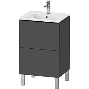 Duravit L-Cube Waschtisch-Unterschrank LC667104949 52x42,1x70,4cm, 2 Auszüge, stehend, graphit matt